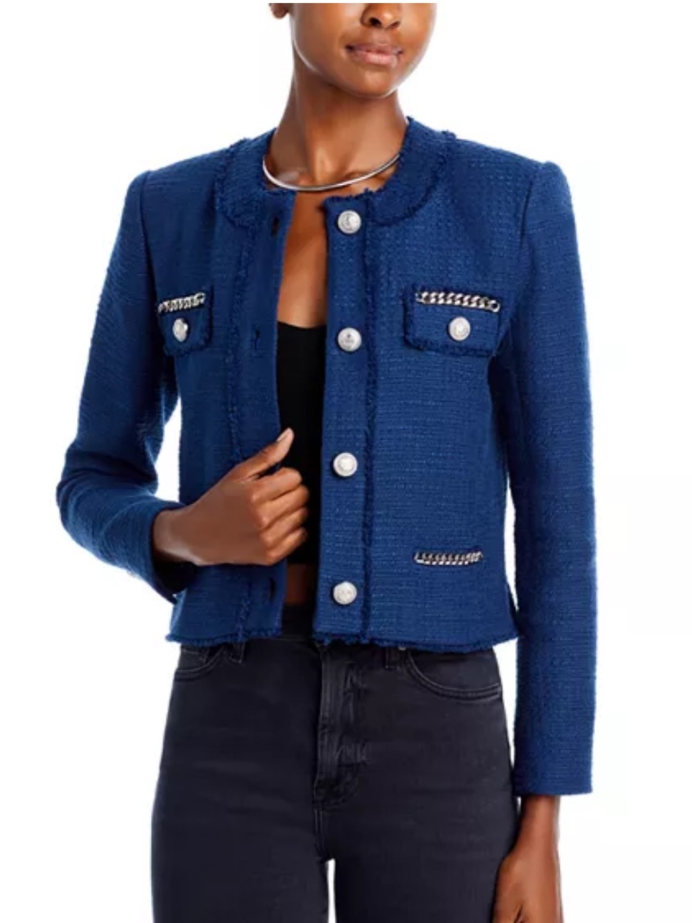 Generation Love Kristen Embellished Tweed Blazer